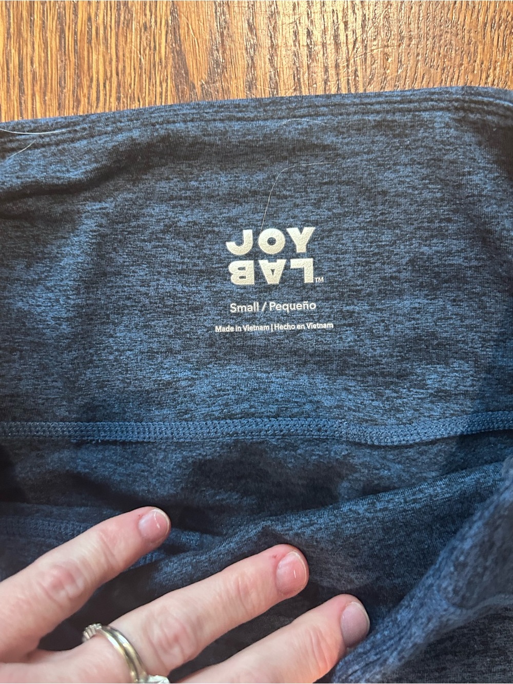 JoyLab Dark Blue Jersey Activewear Set - High Rise Leggings & Matching Crop Tank - Picture 4 of 4